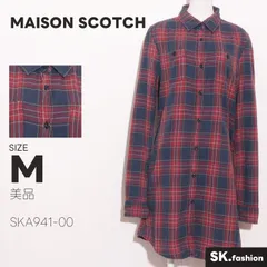 美品 MAISON SCOTCH トップス シャツ　長袖　膝丈　チェック柄　胸ポケットのサムネイル