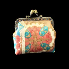 【No.341】着物リメイクポーチ、和風オリジナルポーチ(小)