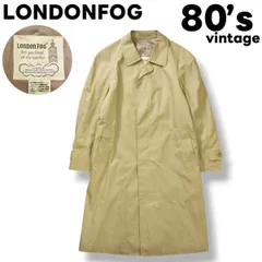 80s ヴィンテージ 日本製 ロンドンフォグ LONDONFOG メルボ社製 比翼 ステンカラー バルマカーン コート ラグランスリーブ センターベント 背抜き 165－90－78 ベージュ メンズ