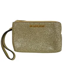 MICHAEL KORS(マイケルコース) ポーチ美品  - ゴールド×ダークブラウン×ブラウン