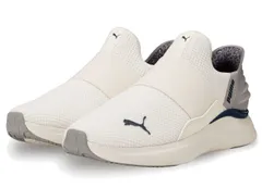プーマ 312809 PUMA SOFTRIDE レディーススニーカー スリッポンスニーカー 手を使わず履ける 立ったまま楽に履ける 軽量 ソフトライド ハーモニー レオ イーズイン 靴 02 ウォームホワイト/ペルシアンブルー