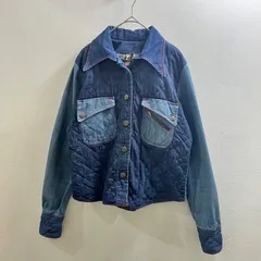 ヨーロッパ 70s デニムジャケット 濃紺 Gジャン ユーロ キルティング 60s Europe Vintage 濃紺 ビンテージ