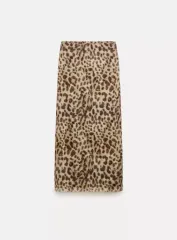 ZARA ヒョウ柄 レオパード ロング丈スカート