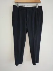 ブルーラウンジ チャコール グレー ウール ブレンド スラックス