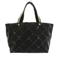 シャネル CHANEL 旧トラベルライン トートバッグ ハンドバッグ 黒 ブラック /YM ■OH