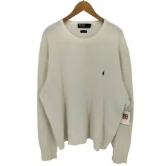 ポロバイラルフローレン Polo by RALPH LAUREN 90S ポニー刺繍 クルーネック コットンニット メンズ import：XXL 