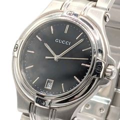 GUCCI クォーツ腕時計 ブラック電池交換動作OK 9040M限定値下中 - メルカリ