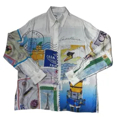 Casablanca カサブランカ 22FW Long-Sleeve Silk Shirt 'Souvenirs De Vacances シルクシャツ MF22-SH-021-02 ホワイト size:L【代官山A10】のサムネイル