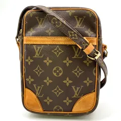 LOUIS VUITTON ダヌーブ モノグラム モノグラム レザー×PVC ブラウン ショルダーバッグ ゴールド M45266 