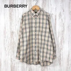 BURBERRY LONDON バーバリーロンドン ノバチェック 総柄 BD ボタンダウン ロングスリーブ コットンシャツ ベージュ レディース 長袖 トップス
