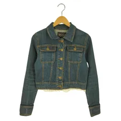 ユーズドフルギ USED古着 TRALALA レース付き ショート丈 デニムジャケット レディース FREE 