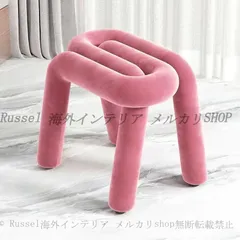 スツール もこもこ モダン ベルベット調 おしゃれ かわいい インテリア 北欧 オットマン デザイン チェア 椅子 いす イス 個性派 韓国風 ピンク 白 グレー ブルー グリーン オレンジのサムネイル
