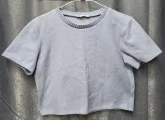 ZARA ザラ ニット 半袖 Tシャツ (Lサイズ/ライトパープル)