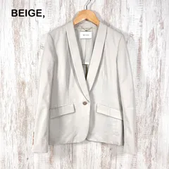 BEIGE, ベイジ 1B シングルボタン テーラードジャケット グレー レディースのサムネイル