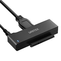 Unitek SATA to USB 3.0 (USB-A + USB-C) Conversion Cable, Compatible with 2.5 and 3.5-inch HDDs/SSDs and other hard drives, as well as SATA optical drives. Includes SATA I/II/III power adapter (12V/2A). U 593afeb0