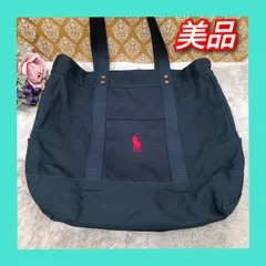 《 POLO Ralph Lauren 》　★美品★　ポロラルフローレン　トートバッグ　ブラック　刺繍　キャンバス　A4サイズ対応　ユニセックス　リバーシブル　送料無料・匿名配送・最短即日発送いたします！　417