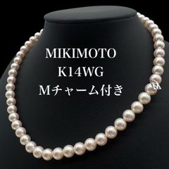 最終価額MIKIMOTO K14アコヤ真珠パールネックレス※証明有 Mチャーム付