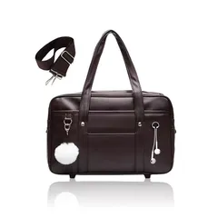 改良型スクバ スクールリュック 高校生 女子 ボストンバッグ 学生用 大容量 JK制服バッグ 合成皮革 ショルダーストラップ付き 修学旅行 0