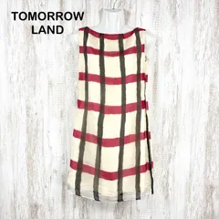 TOMORROWLAND collection トゥモローランド コレクション チェック シルク ノースリーブ ワンピース レディース
