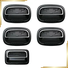 【新品】 MA Line 新型 ジムニー ノマド 5ドア 対応 ドアハンドルプロテクター 傷防止 ドアノブ ガード カバー 10P JC74W (ブラック) [並行輸入品]