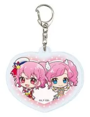 【中古】キーホルダー レオナ・ウェスト＆天羽まどか 「アイカツ!×プリパラ THE MOVIE -出会いのキセキ!- トレーディングアクリルキーホルダー 01.ミニキャライラスト」
