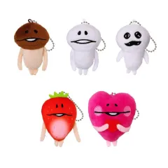 【中古】ぬいぐるみマスコット・ぬいぐるみバッジ 全5種セット 「なめこ栽培キット ぬいぐるみマスコット」