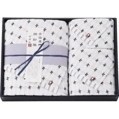 【新品・2営業日で発送】中忠 今治綿紗織 バス・フェイス・ウォッシュタオルセット ネイビー