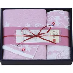 【新品・2営業日で発送】中忠 今治綿紗織 フェイス・ウォッシュタオルセット ピンク MOY-25200