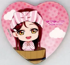 【中古】バッジ・ピンズ 桜内梨子 「ラブライブ!サンシャイン!!×押上温泉 大黒湯×コガネキッチン ミニキャライラスト ハート型缶バッジ」