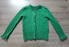 ポロ ラルフローレン グリーン ニット カーディガン キッズ 6X