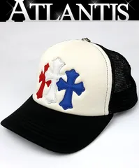 CHROME HEARTS 銀座店 クロムハーツ オンライン限定 クロスパッチ トラッカーキャップ メンズ SV925 黒/マルチカラー 103097