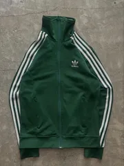 レトロ adidas アディダス トラックジャケット ジャージ トレフォイル 緑