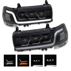 新品】 ハイエース 角目キット レジアスエース ヘッドライト 左右