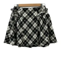 Burberry Blue Label(バーバリーブルーレーベル) ミニスカート サイズ38 M レディース美品  黒×白×マルチ チェック柄