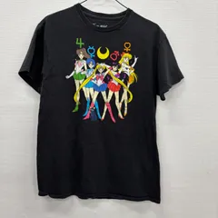 Y271 SAILOR MOON セーラームーン M ブラック グラフィック プリントT 両面プリント コットン100% 古着卸 アメリカ 仕入