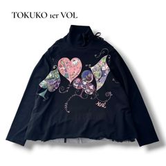 TOKUKO 1er VOL】花柄 蝶 ブーケ柄ハイネックチュニック 七分袖 - メルカリ