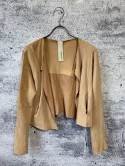 ジョルジオブラット　ノーカラードレープレザージャケット Y2K