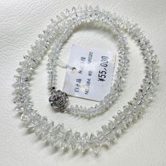 B6014 水晶ロングネックレス 大丸購入 - メルカリ