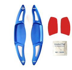 【在庫セール】アルミ 互換性/対応 パドルシフトカバー スズキ対応 suzuki対応 スイフト EVOGEAR スポーツ swift Escudo エスクード E128 SX4 S-CROSS (青)
