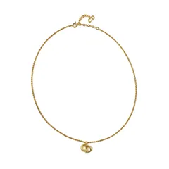 Christian Dior CDロゴ GP ゴールド ネックレス シルバー