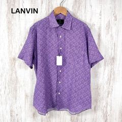 ✨美品✨ ランバンコレクション 麻100% 総柄 半袖シャツ L 日本製 リネン タグ付き LANVIN COLLECTION ランバン リネン半袖シャツ - メルカリ