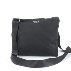 美品 プラダ テスート ナイロン トライアングルロゴ レザー ショルダーバッグ 斜め掛け メッセンジャー ビジネス メンズ RBE DV41-10【中古】