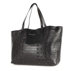 JIMMY CHOO ジミーチュウ バッグ ブラック 黒 | スター スタッズ 型押し レザー ショルダートートバッグ / MADE IN ITALY | ブランド カバン【メンズ】【中古】のサムネイル