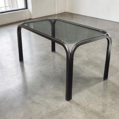 00sOLD ガラス サイドテーブル Y2K ポップ スペースエイジ W70
