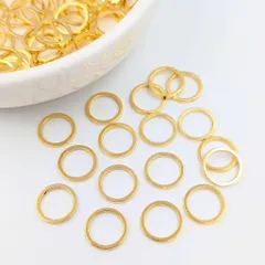 メタルフープ ゴールド 8mm 8個 太 金色 リングパーツ 輪っか 基礎パーツ メタルパーツ ピアス イヤリング アクセサリパーツ ハンドメイドパーツ 材料 DIY ビーズクラブ