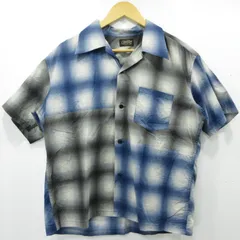【三重本店】 中古 SUGAR CANE | シュガーケーン 半袖シャツ オンブレチェックプリント オープンシャツ sc39526 ブルー×ブラック サイズ：M 【101】のサムネイル