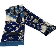 VUITTON モノグラム柄スカーフバンドートランクピンク&グレージュ