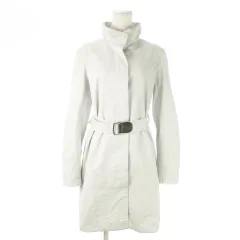 ケーティー キヨコ タカセ  K.T KIYOKO TAKASE スプリングコート スタンドカラー 比翼 ベルト 9 ライトグレー /AO3