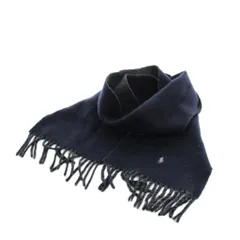 ポロ ラルフローレン POLO RALPH LAUREN マフラー フリンジ ウール グレー 紺 ネイビー /AN20 ■GY18