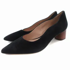 コールハーン COLE HAAN パンプス シューズ ポインテッドトゥ チャンキーヒール 9.5 黒 ブラック /AE ■GY19